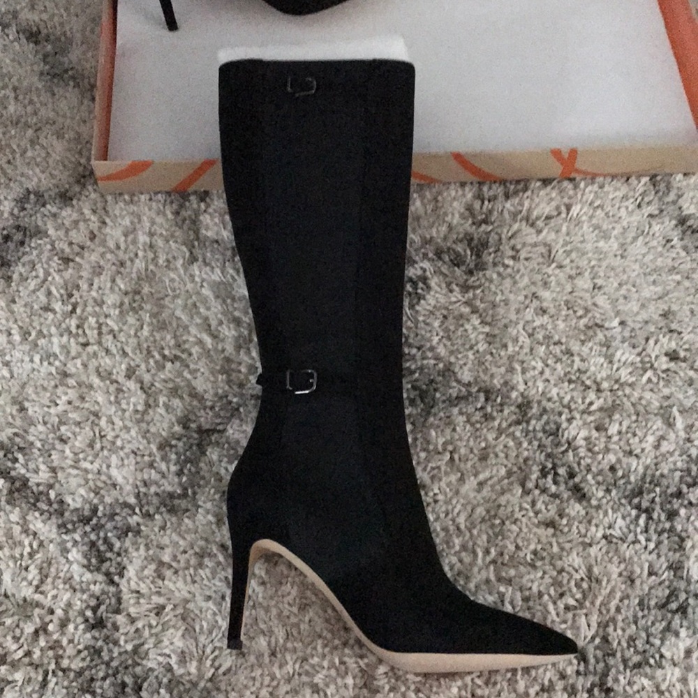 VIA SPIGA BLack Suede Boots 8.5 - Picture 2 of 4